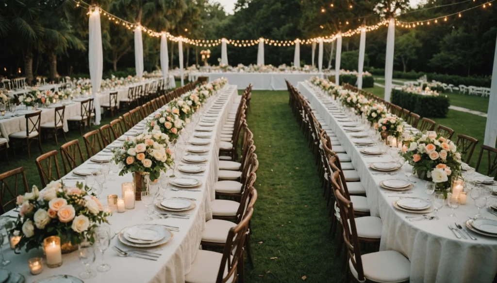 disposition table mariage pour 100 personnes